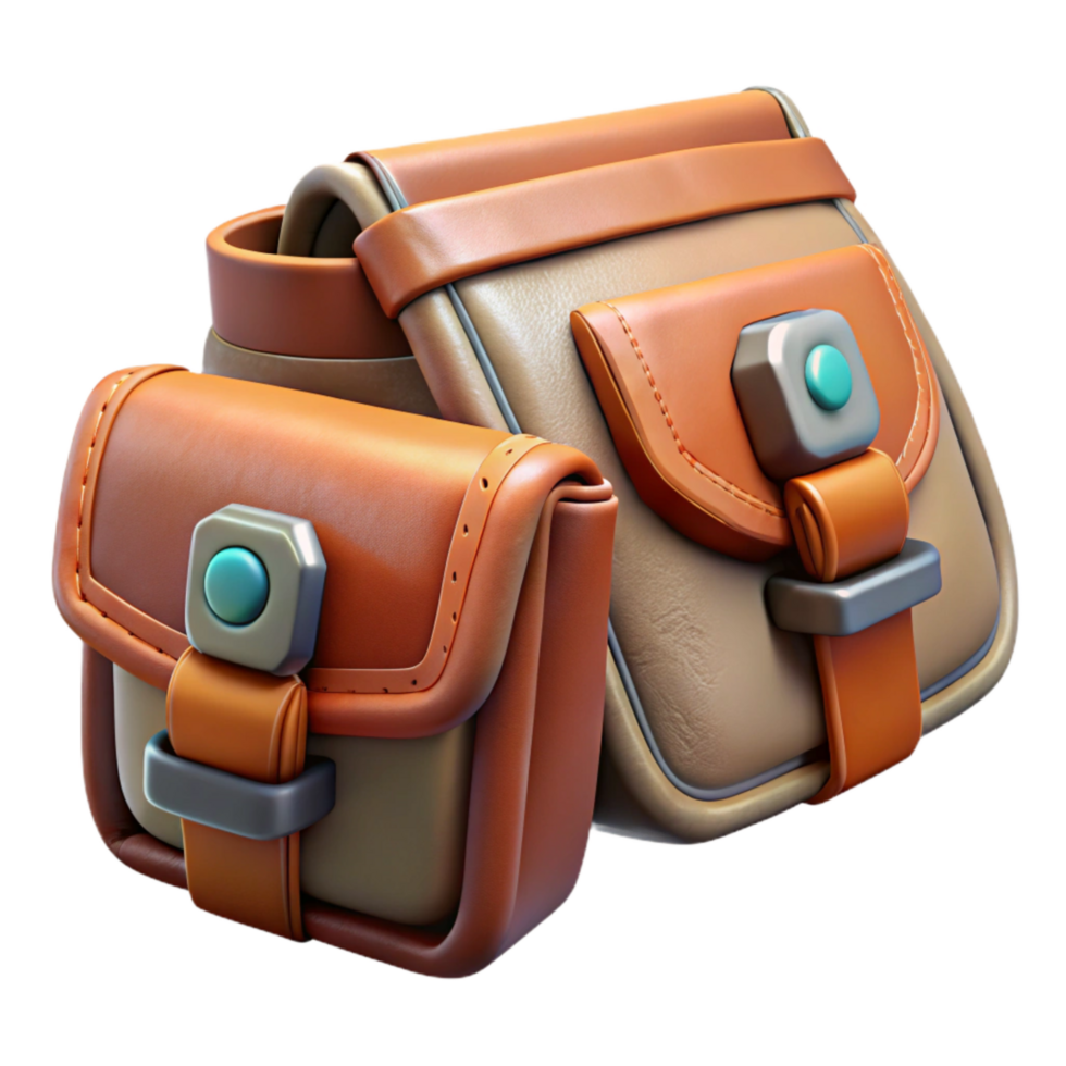impressive minimalist Futuristic Belt Utility Pouches Isolated professional png