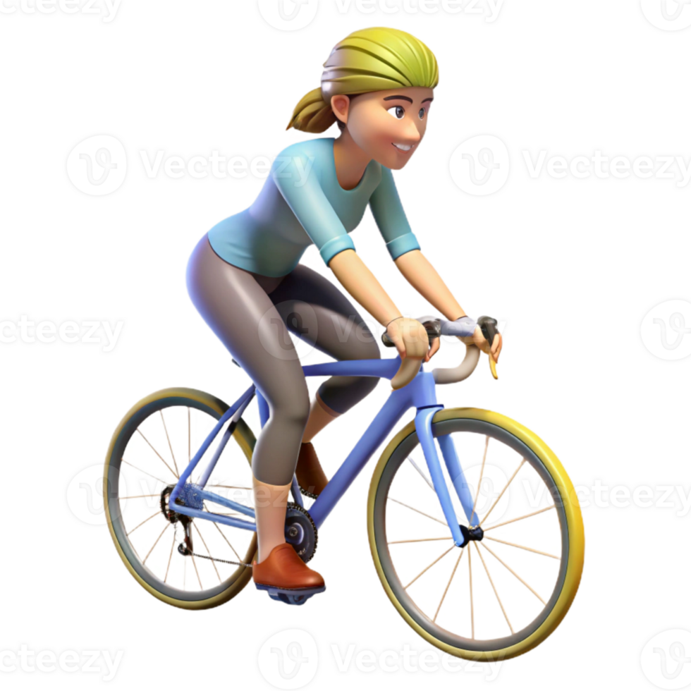 dramatic modern Woman Cycling Road Bike Side View Transparent Background original png