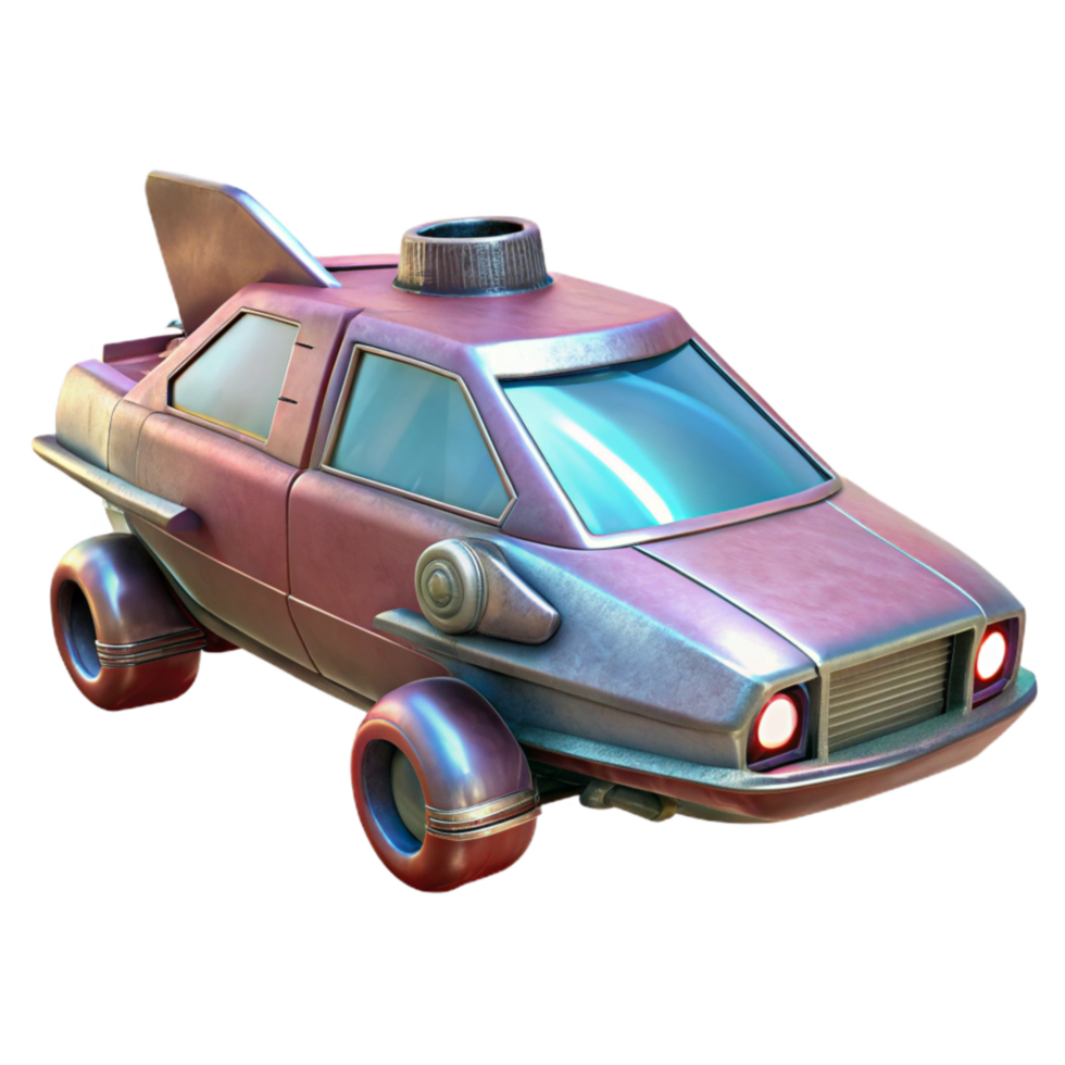 impressive minimalist Futuristic Flying Car Side View Cutout Transparent Background detailed png