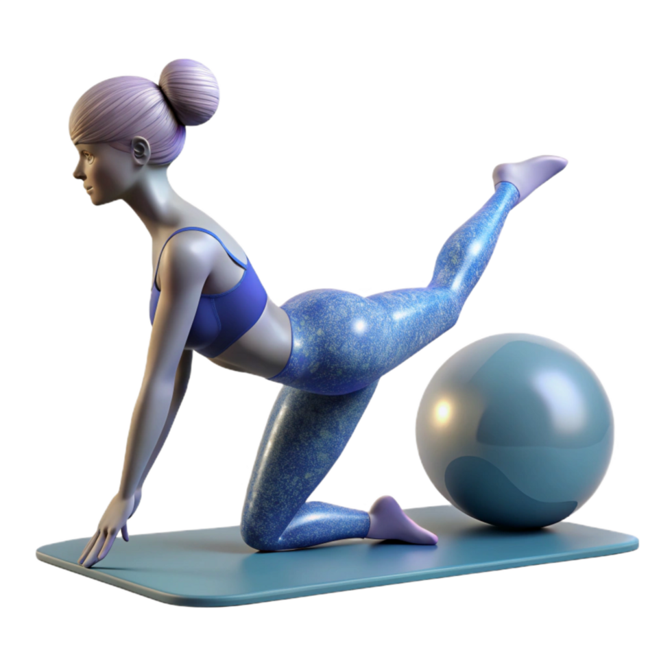 magnificent minimalist Woman Doing Pilates Mat Exercise Cutout high resolution png