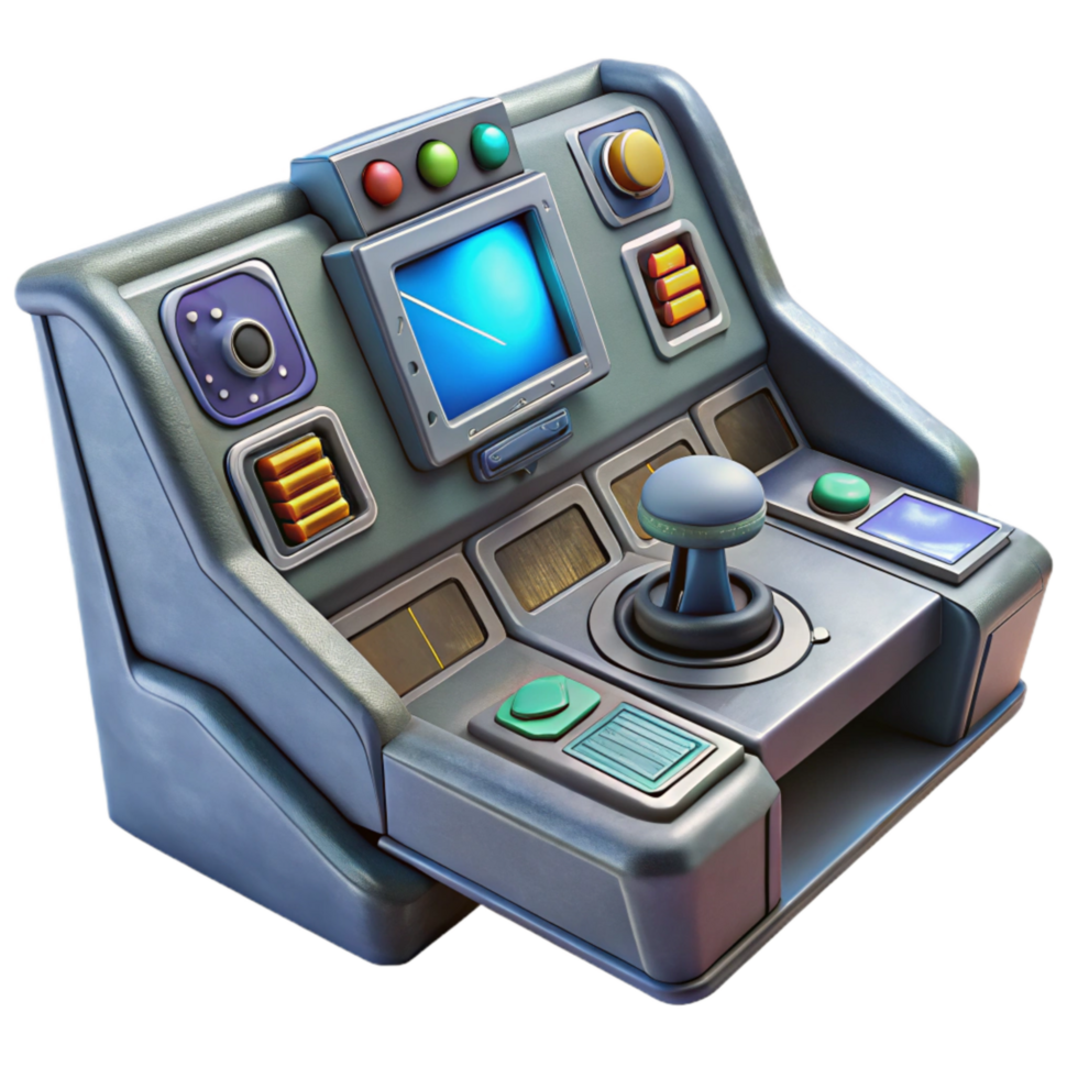 beautiful classic Futuristic Spaceship Cockpit Control Panel Cutout genuine png