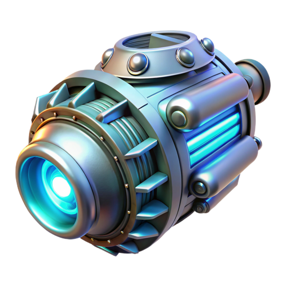 serene rustic Futuristic Spaceship Engine Glow Isolated high resolution png
