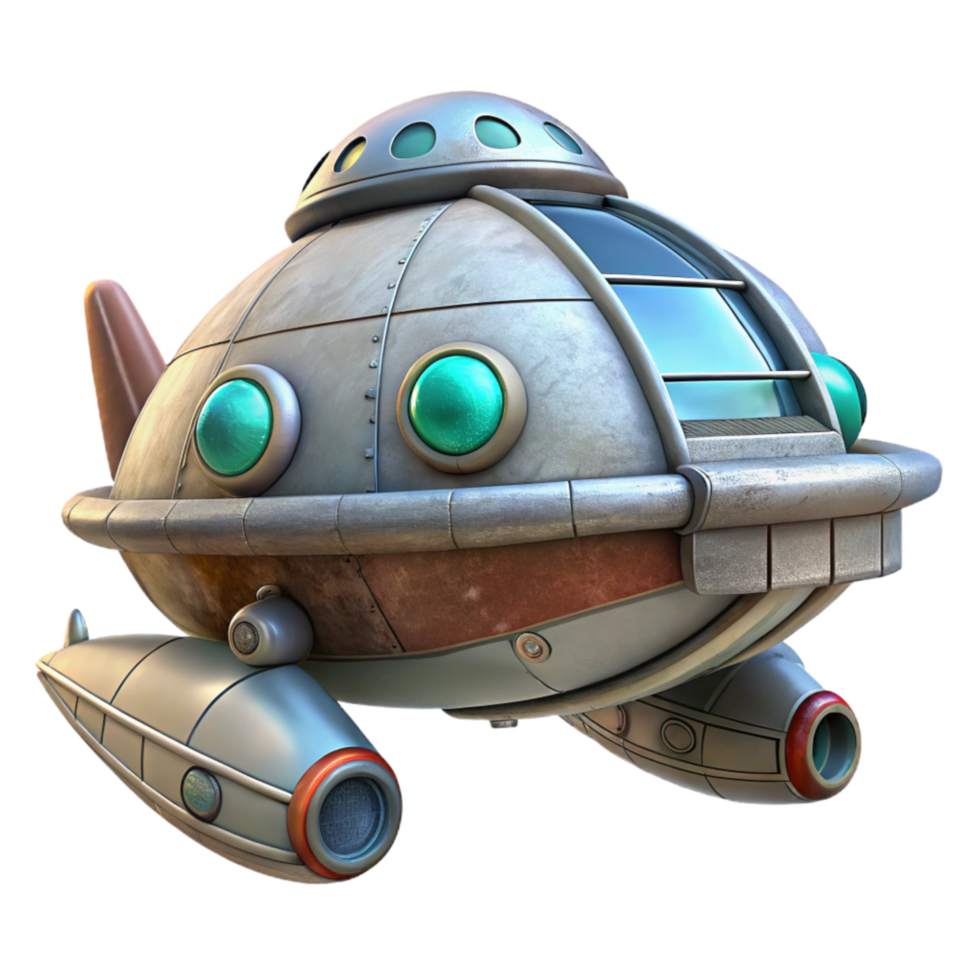 Futuristic Spaceship Landing Gear Down Cutout png