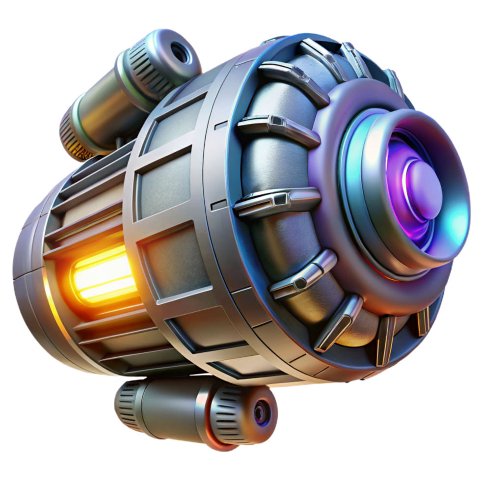 beautiful contemporary Futuristic Spaceship Engine Glow Isolated png