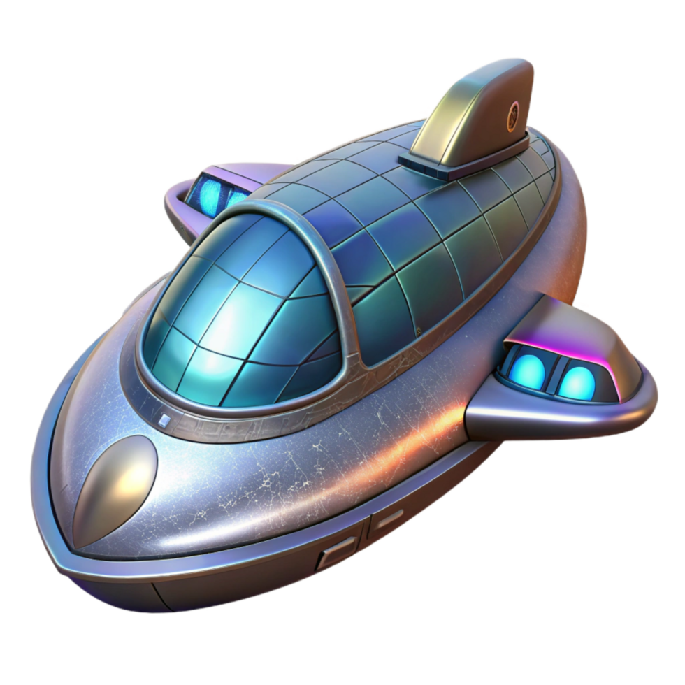 serene artistic Futuristic Spaceship Sleek Design Cutout high resolution png