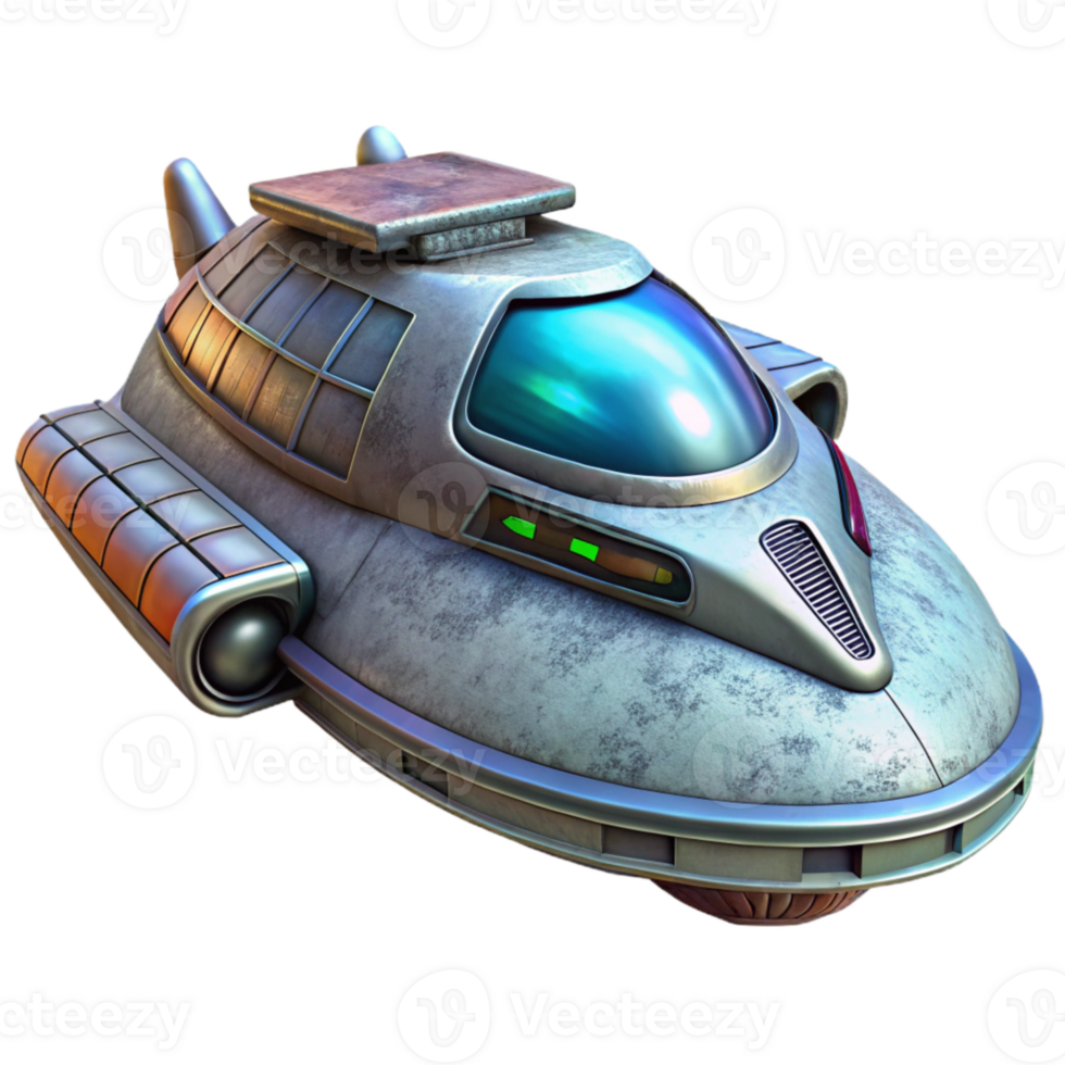 beautiful vintage Futuristic Spaceship Warp Drive Effect Cutout authentic png