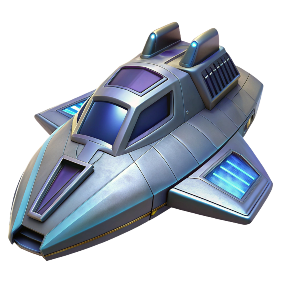 extraordinary rustic Futuristic Spaceship Sleek Design Cutout high resolution png