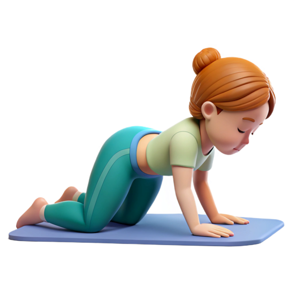 magnificent abstract Woman Doing Yoga Child's Pose Cutout high quality png