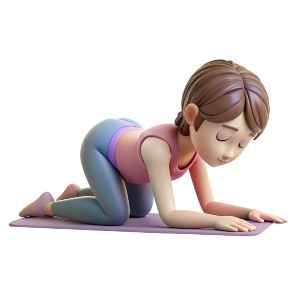 magnificent abstract Woman Doing Yoga Child's Pose Cutout original png