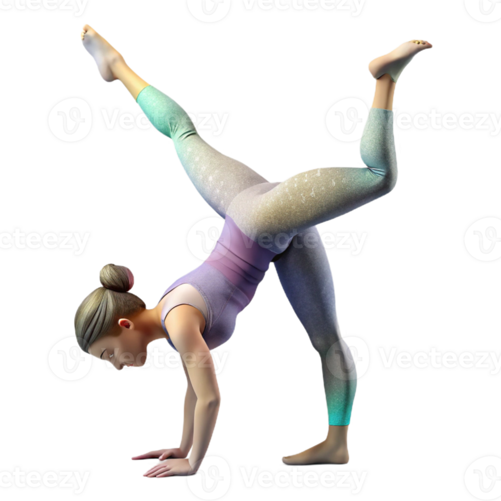 stunning abstract Woman Doing Yoga Handstand Silhouette Transparent genuine png