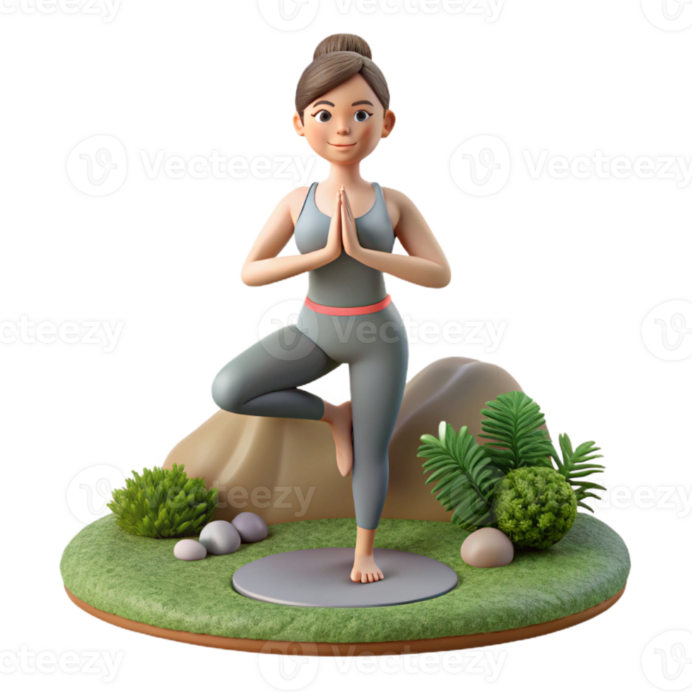 stunning minimalist Woman Doing Yoga in Studio Cutout high resolution png