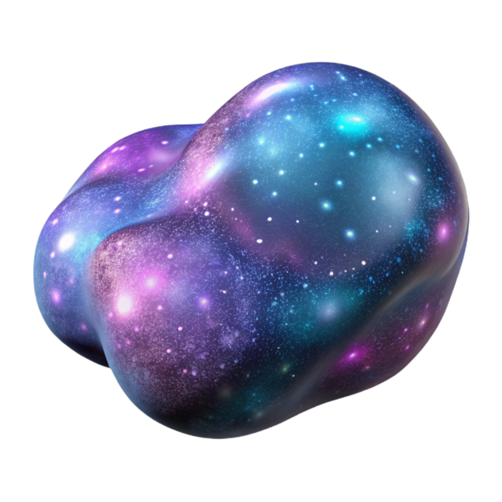 vibrant vintage Galaxy Cluster Distant View Transparent Background professional png