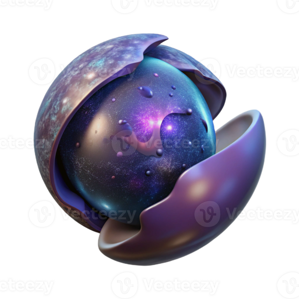 impressive contemporary Galaxy Collision Isolated with Distorted Shape high quality png