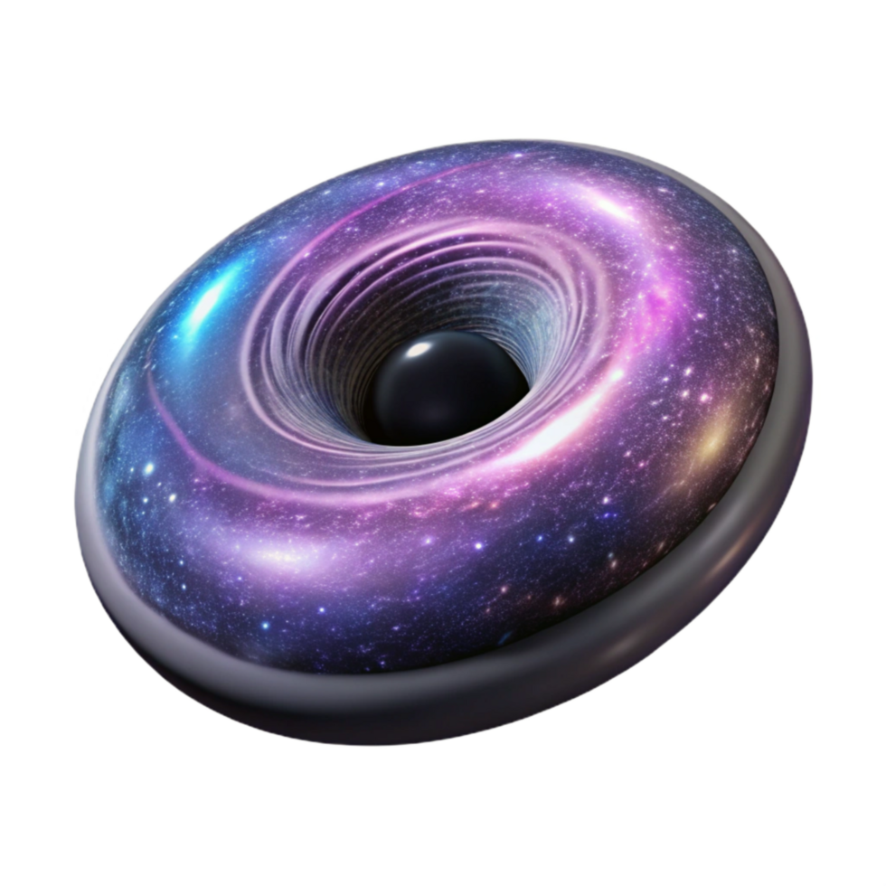 serene rustic Galaxy with Black Hole at Center Isolated Element authentic png