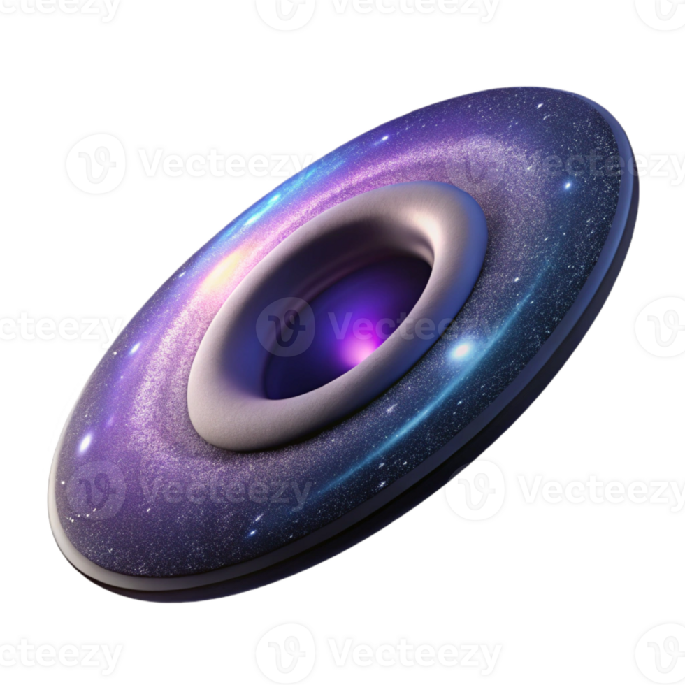 dramatic modern Galaxy with Black Hole at Center Isolated Element high quality png