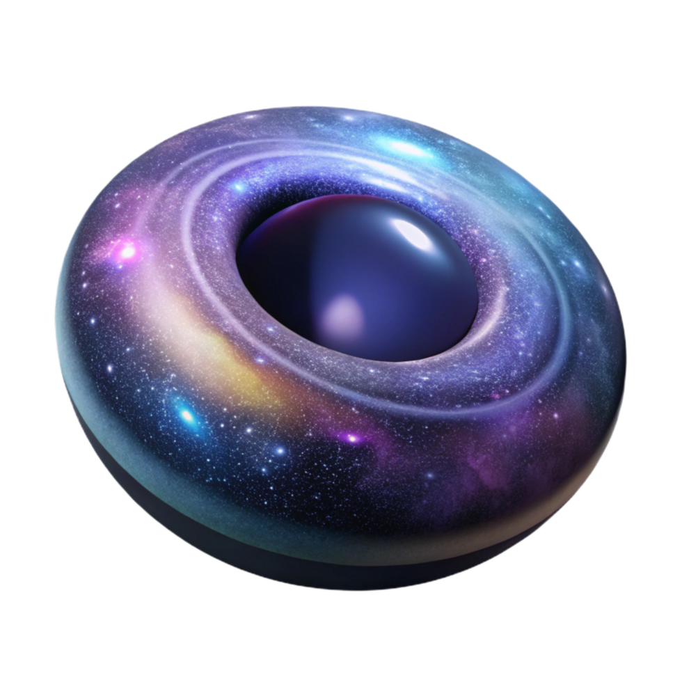 serene contemporary Galaxy with Black Hole at Center Isolated Element professional png