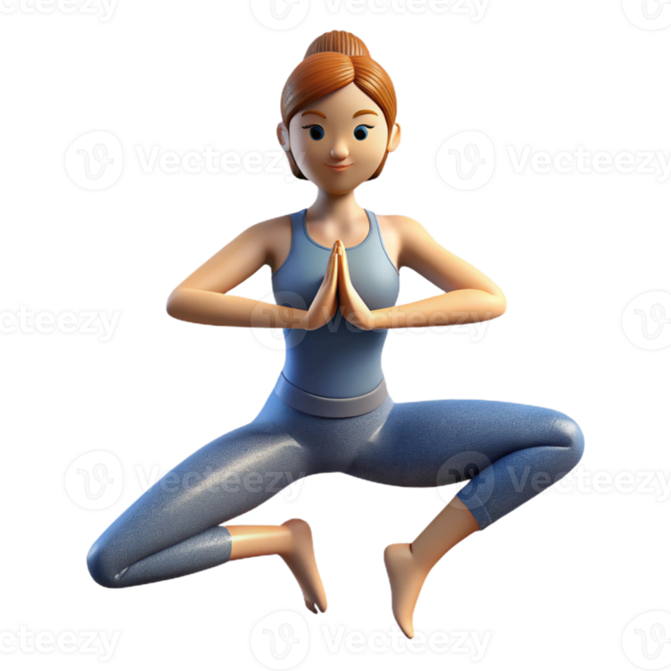 magnificent rustic Woman Doing Yoga Pose Cutout on Transparent Background original png
