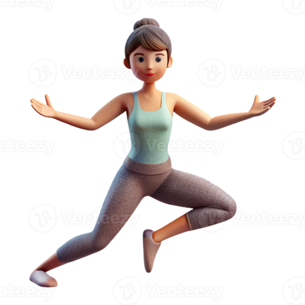 dramatic minimalist Woman Doing Yoga Pose Cutout on Transparent Background high resolution png