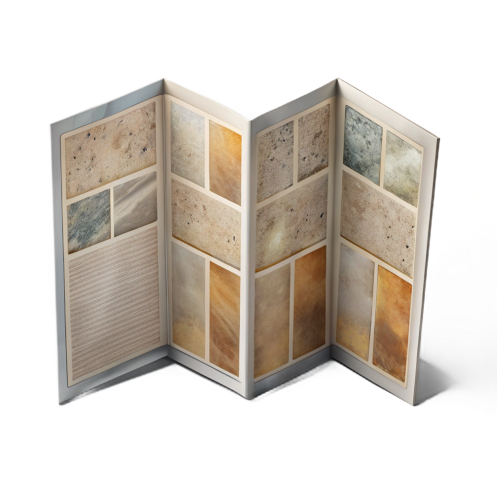 serene contemporary Gallery Brochure Clean Layout Transparent Background premium png