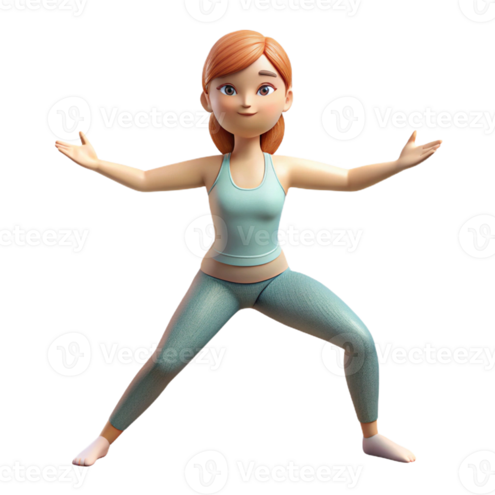 vibrant rustic Woman Doing Yoga Sun Salutation Transparent Background premium png