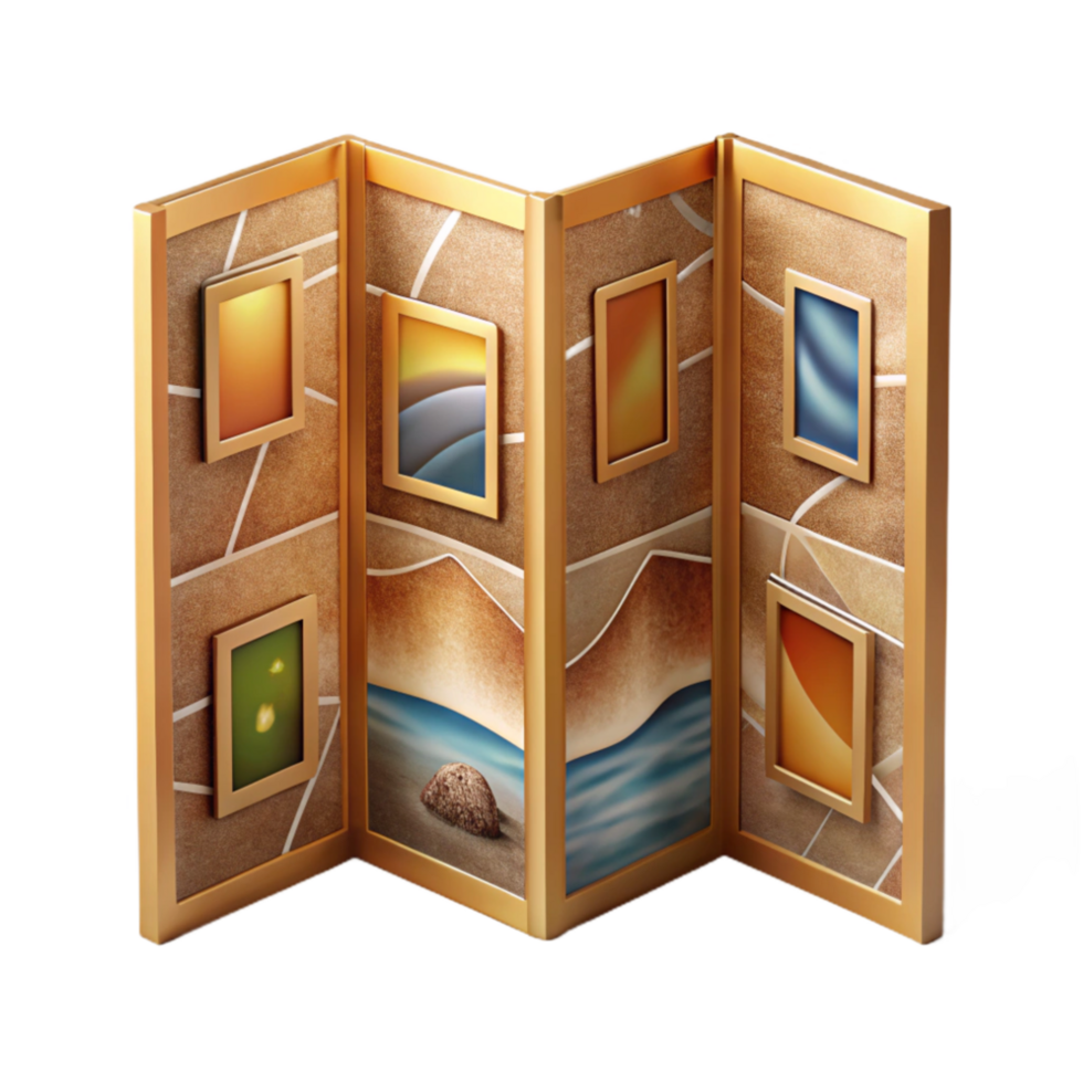 beautiful abstract Gallery Brochure Trifold Design Cutout original png