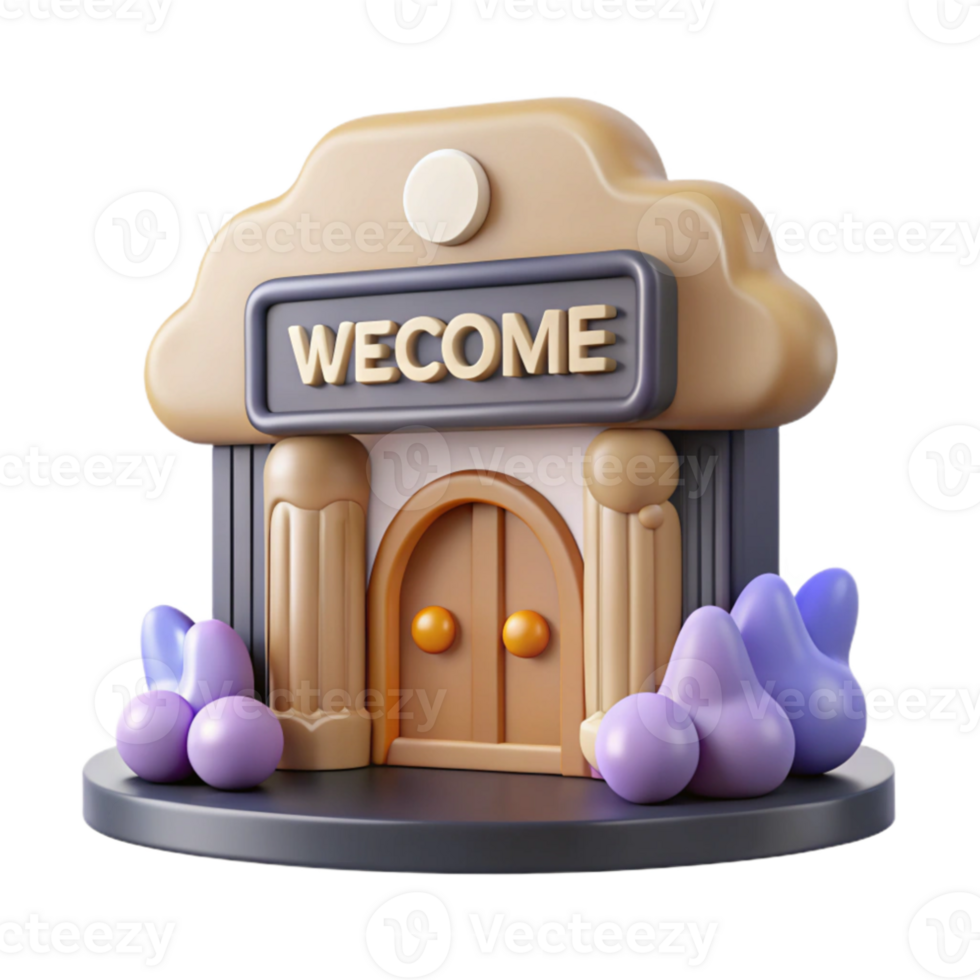 stunning creative Gallery Entrance Welcoming Sign Cutout exclusive png