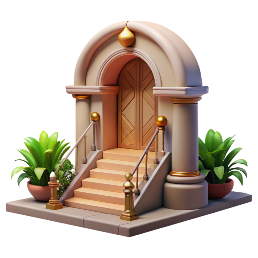 vibrant contemporary Gallery Entrance Grand Staircase Cutout original png