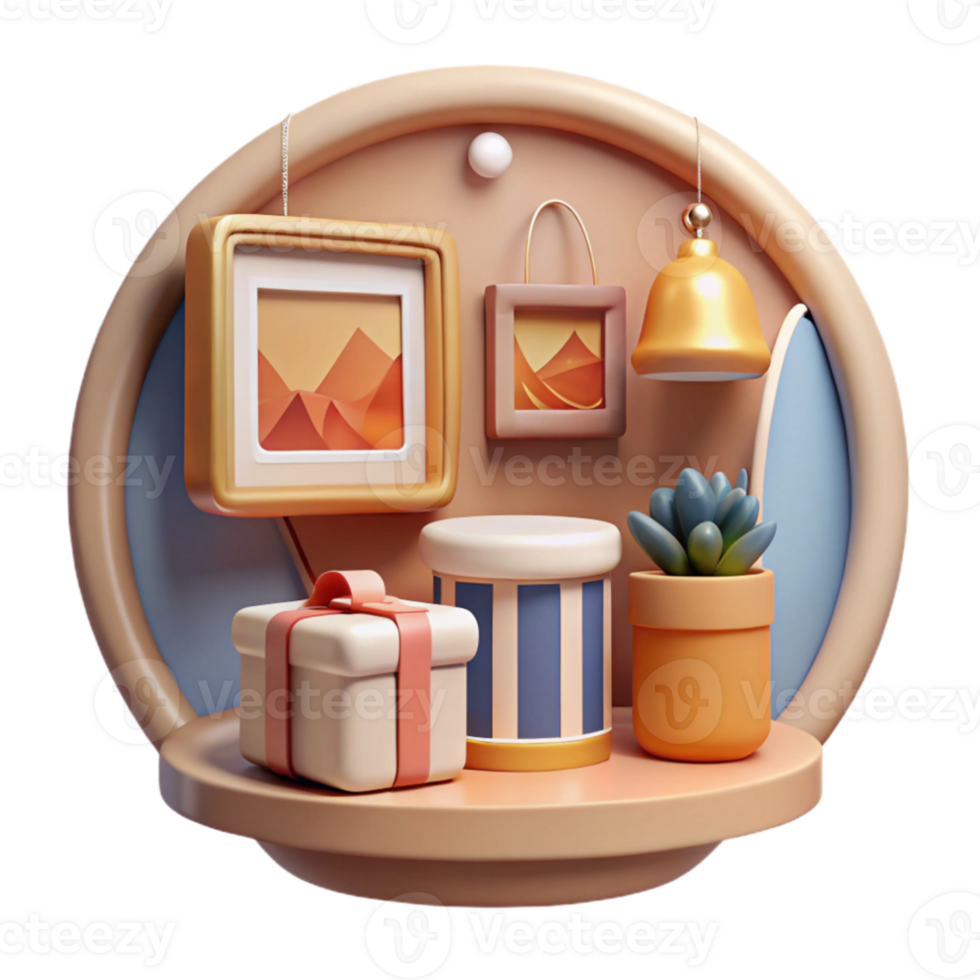 beautiful vintage Gallery Gift Shop Art Prints Cutout premium png