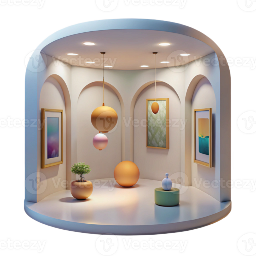 magnificent traditional Gallery Interior Soft Lighting Isolated Element high resolution png