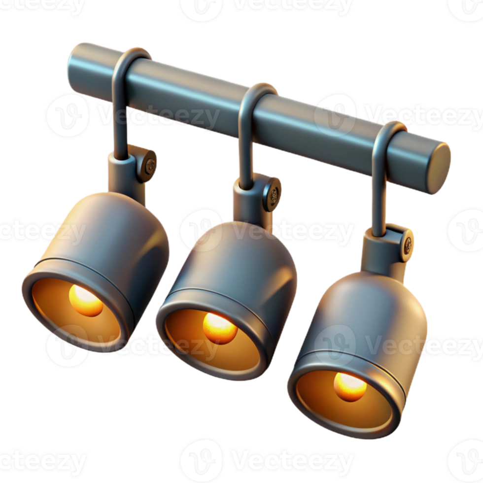 elegant artistic Gallery Lighting Track System Cutout professional png