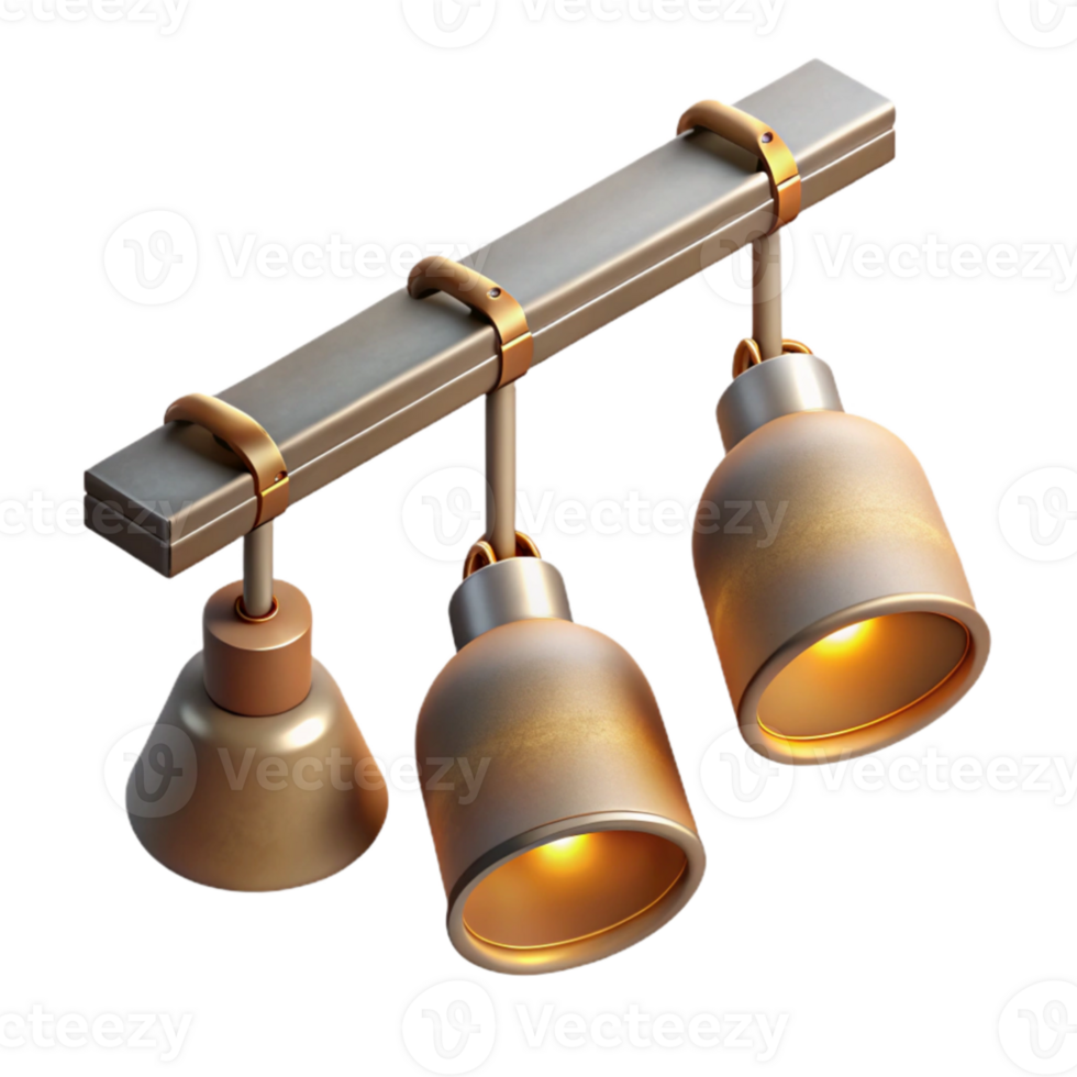 vibrant vintage Gallery Lighting Track System Cutout authentic png