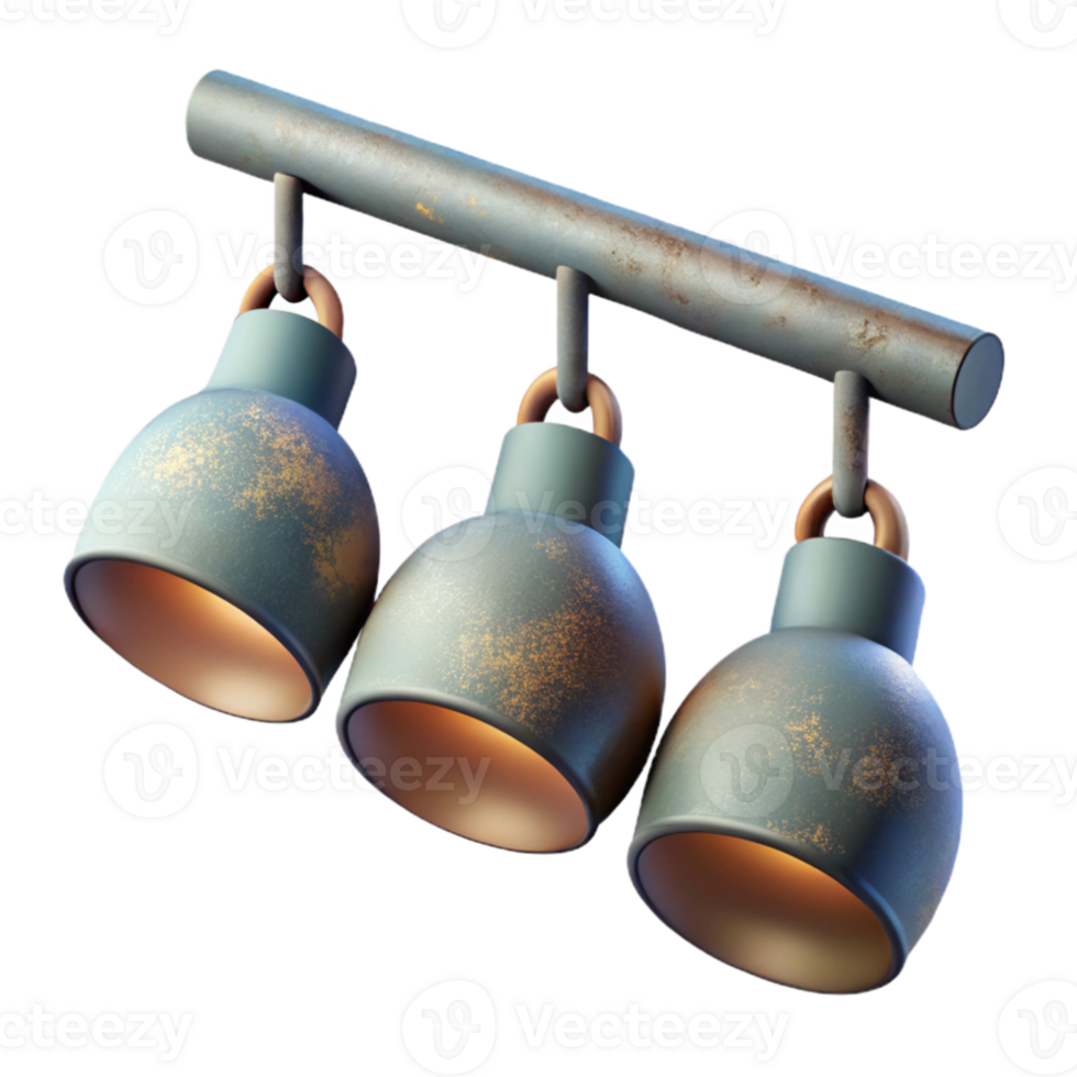 wonderful vintage Gallery Lighting Track System Cutout png