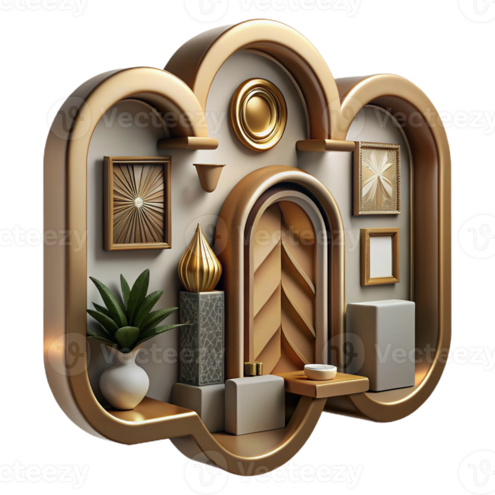 magnificent traditional Gallery Wall Art Deco Style Cutout authentic png