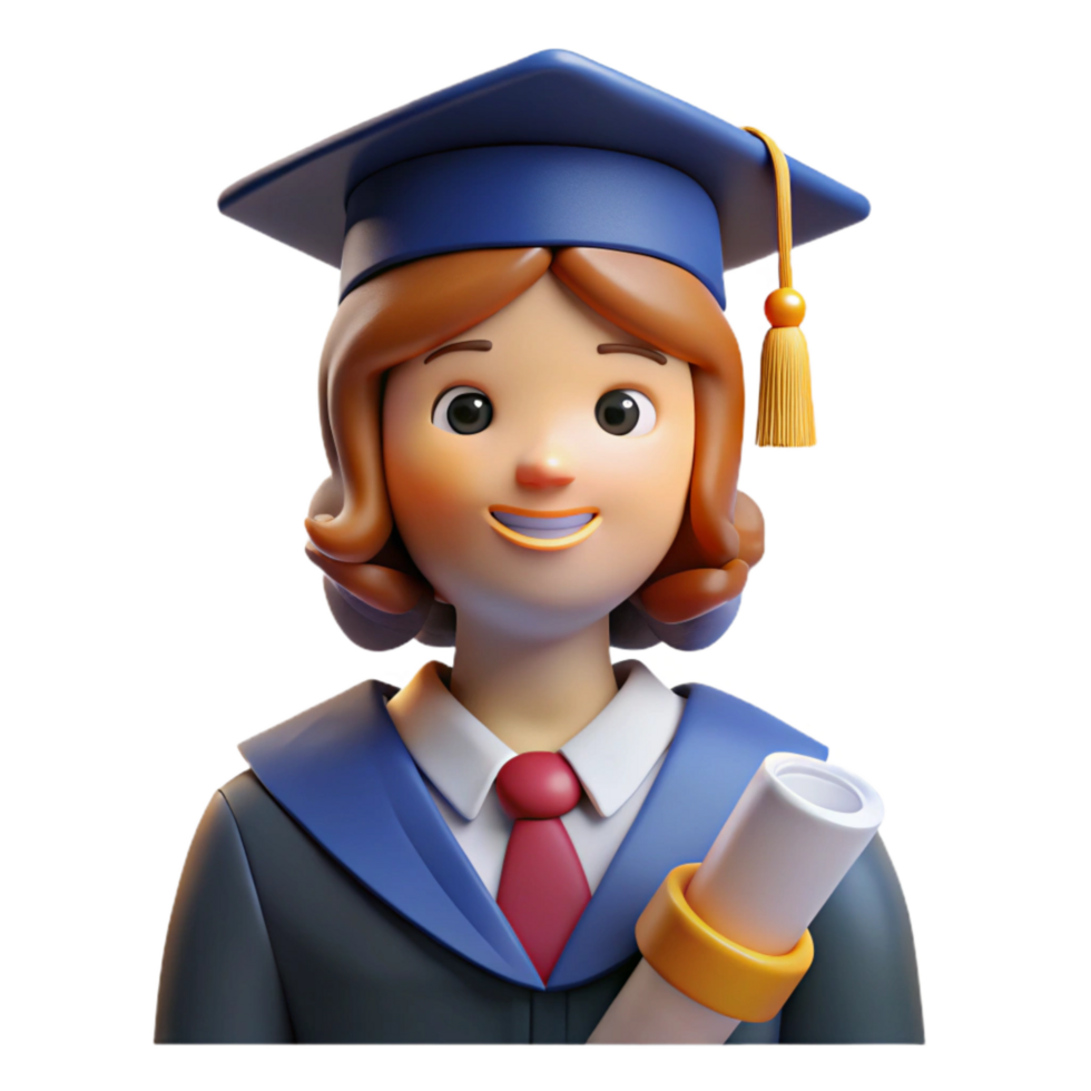 impressive modern Woman Graduating with Diploma Cutout exclusive png