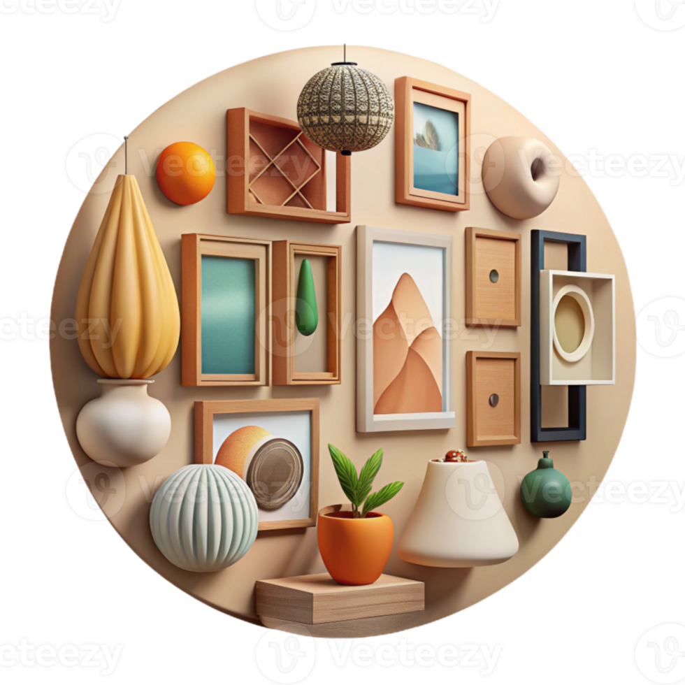 magnificent minimalist Gallery Wall Curated Collection Cutout exclusive png