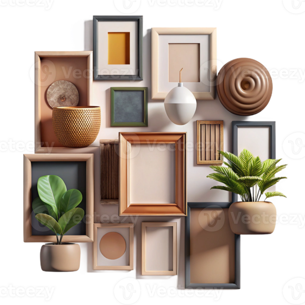 extraordinary abstract Gallery Wall Decor Variety of Frames Cutout exclusive png