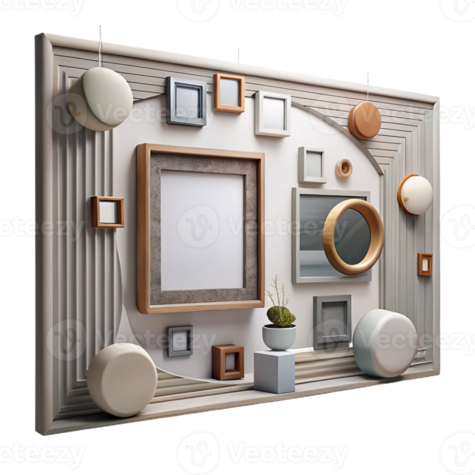serene modern Gallery Wall Empty Space Cutout exclusive png