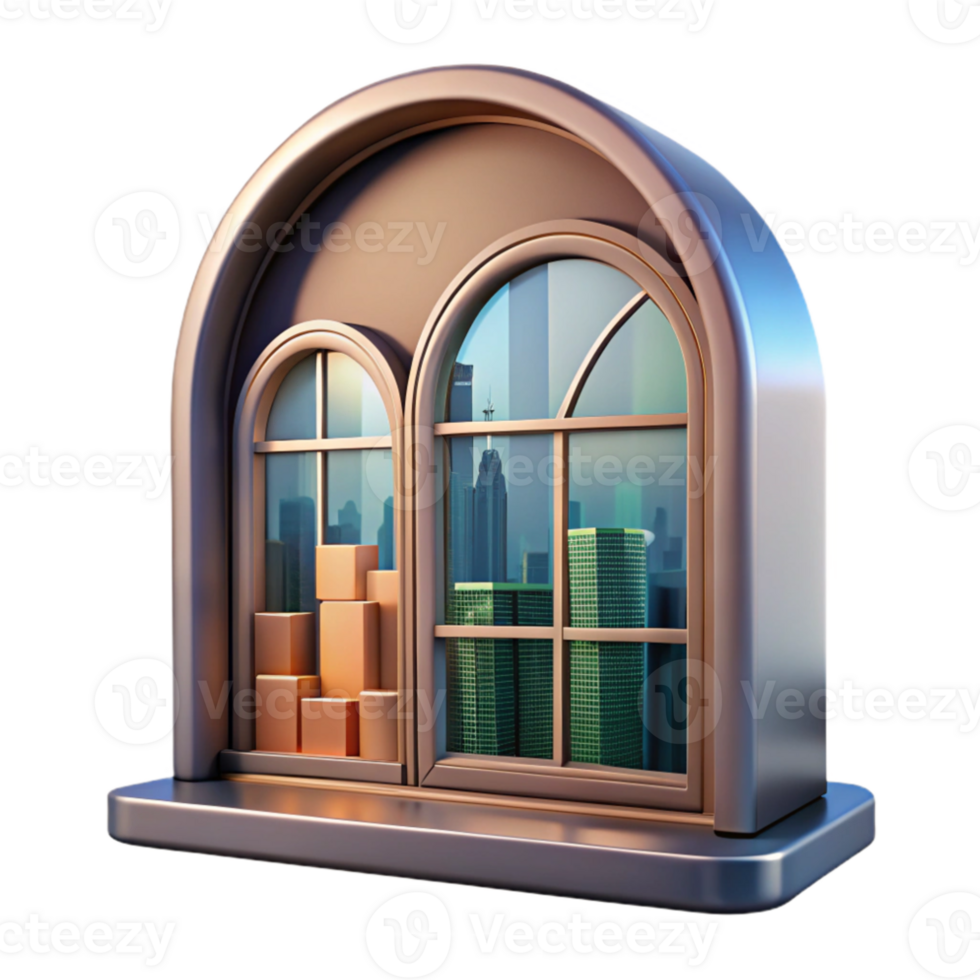 stunning modern Gallery Window City View Cutout original png