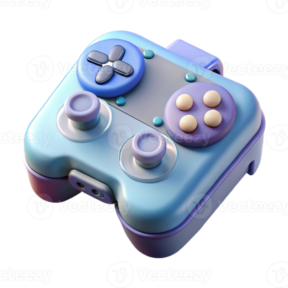 serene creative Gaming Console with Controllers Transparent Background exclusive png