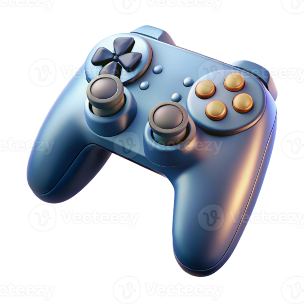 elegant abstract Gaming Controller Top View Isolated on Transparent Background original png