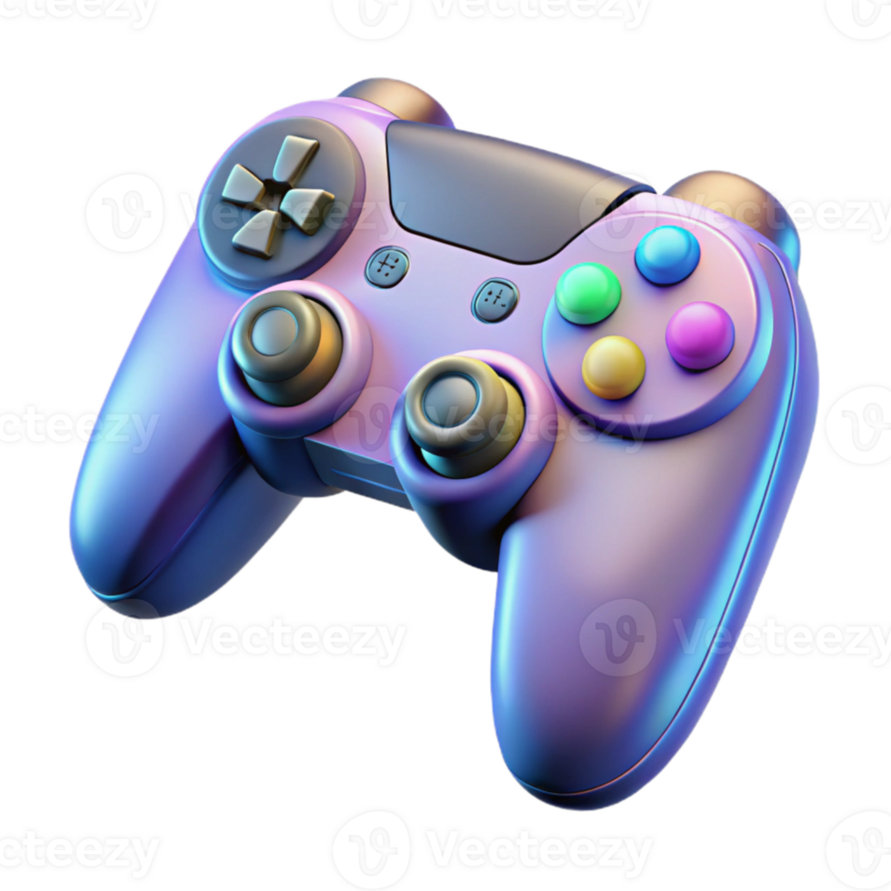 vibrant abstract Gaming Controller Wireless Connectivity Transparent Background png