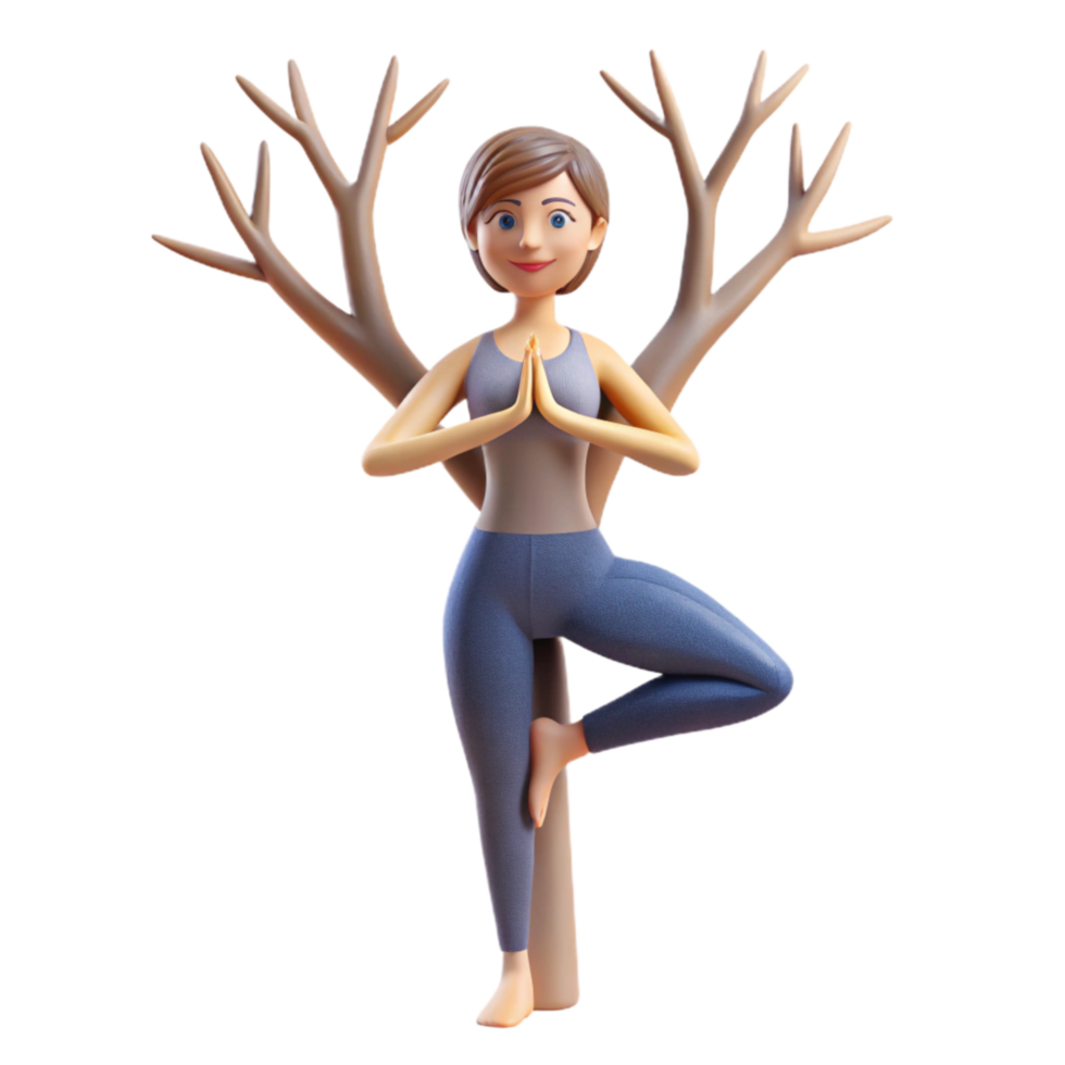 extraordinary contemporary Woman Holding Yoga Pose Tree Silhouette Transparent authentic png