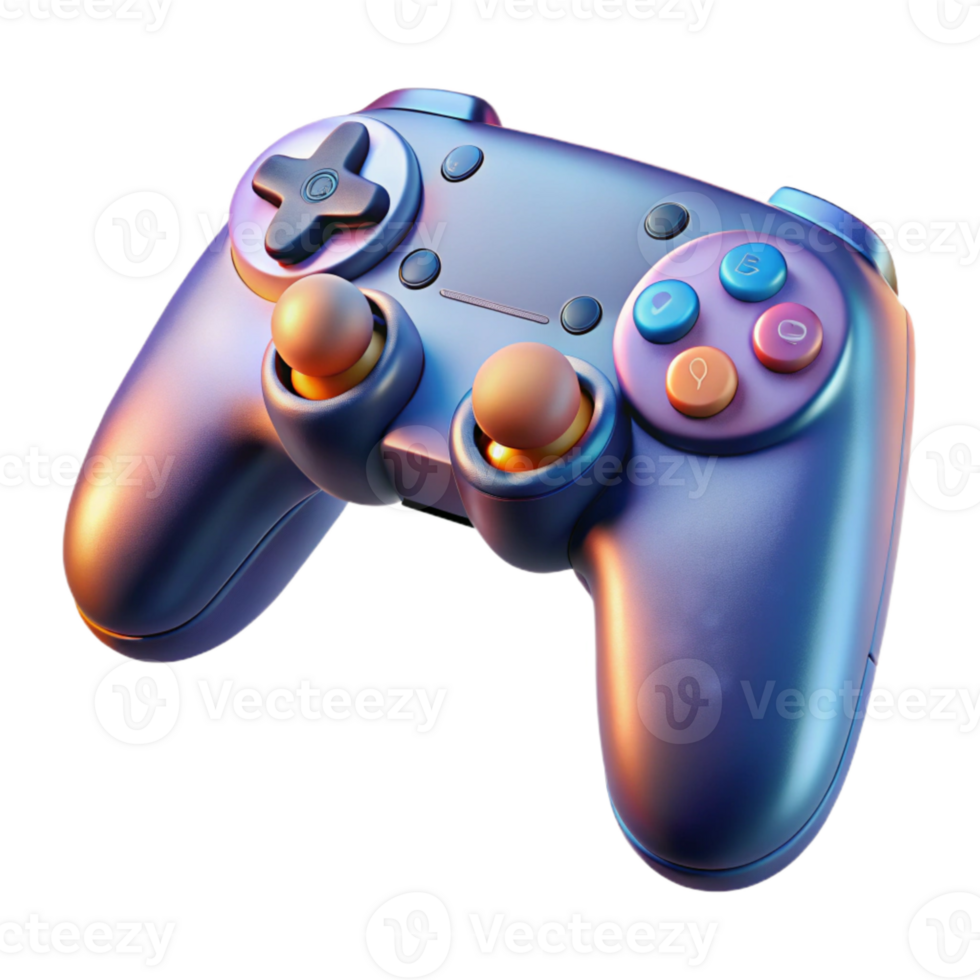 beautiful abstract Gaming Controller with D Pad Transparent Background high resolution png