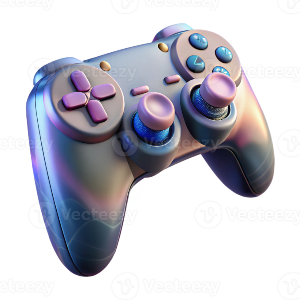 vibrant artistic Gaming Controller with D Pad Transparent Background premium png