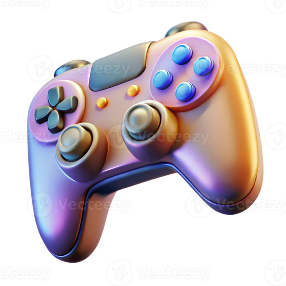 serene abstract Gaming Controller with Vibrating Feedback Transparent Background high quality png