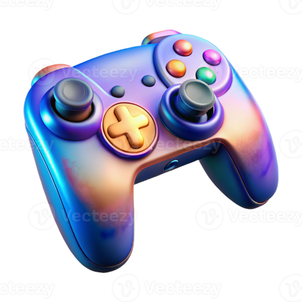 dramatic modern Gaming Controller with Vibrating Feedback Transparent Background professional png