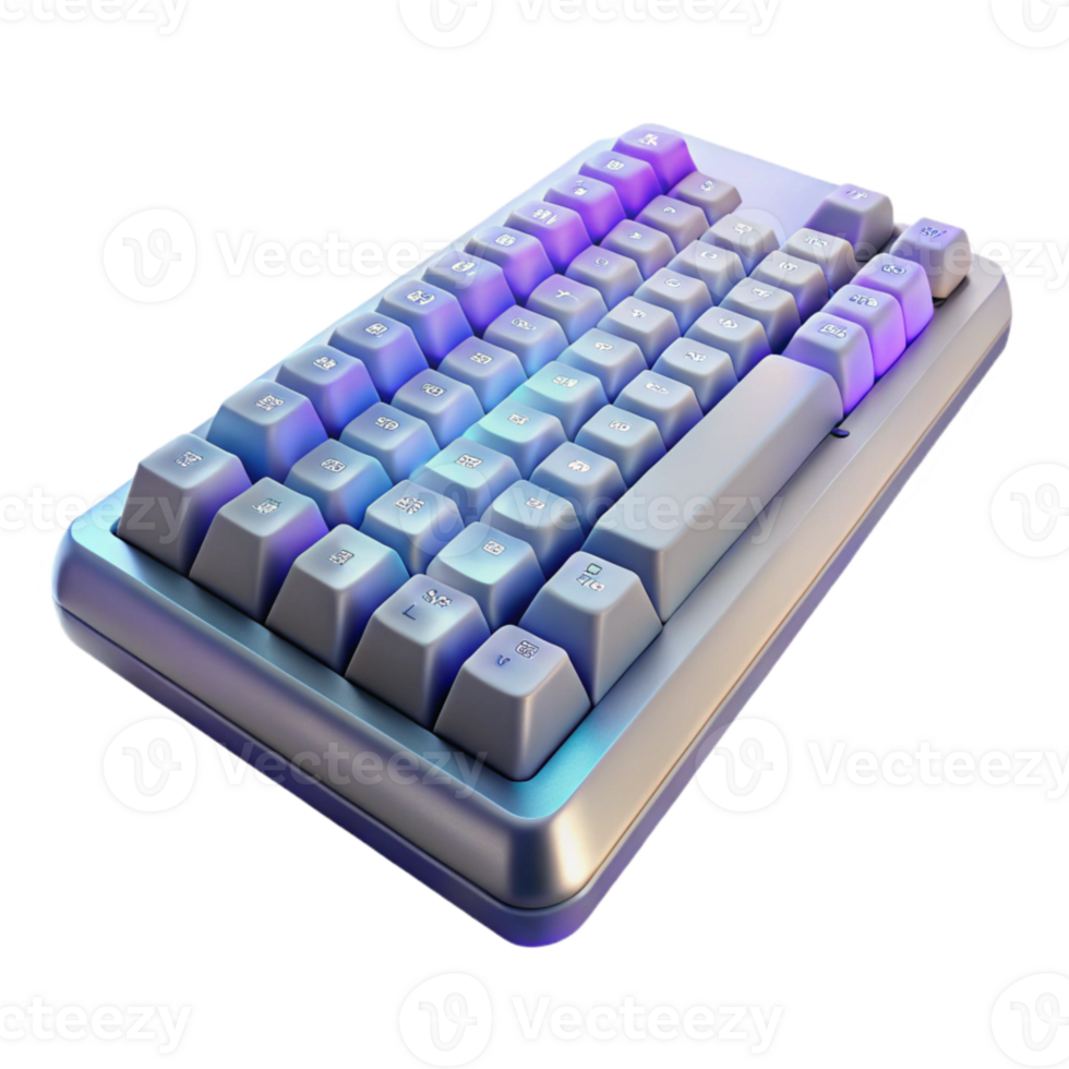 elegant minimalist Gaming Keyboard with Anti-ghosting Technology Transparent Background genuine png