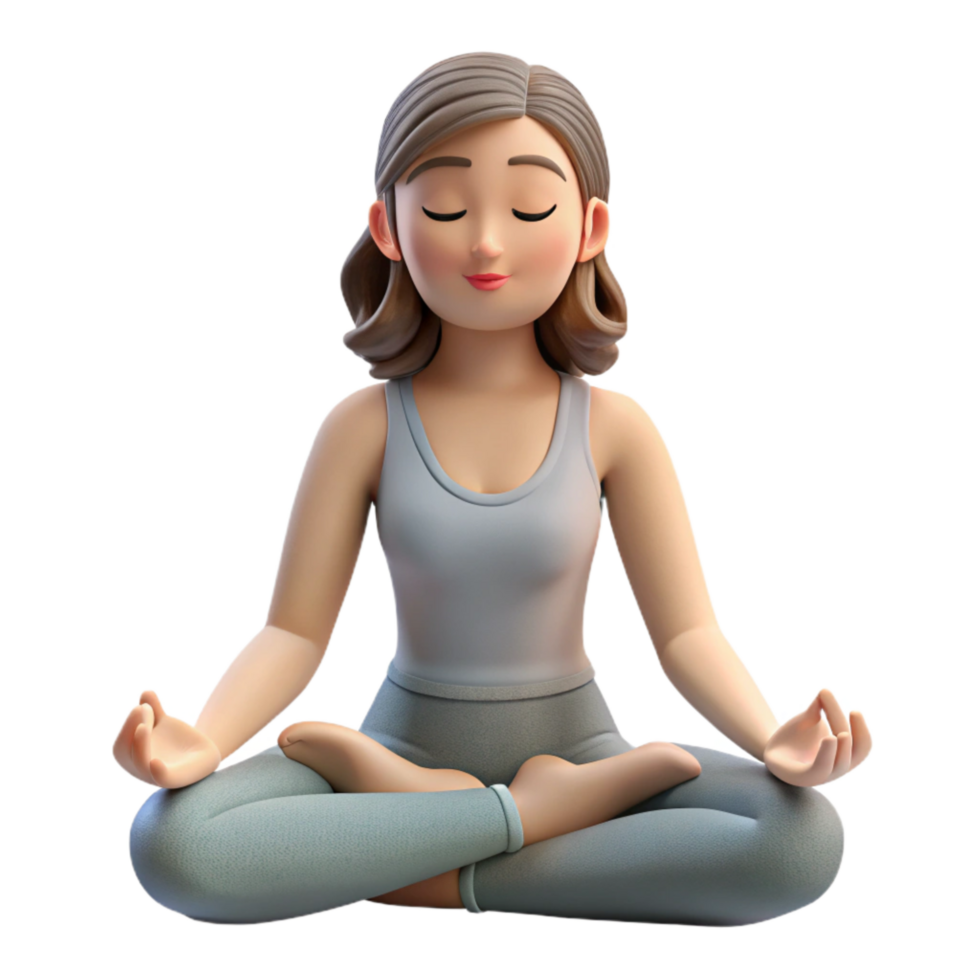 vibrant abstract Woman in Savasana Pose Isolated high quality png