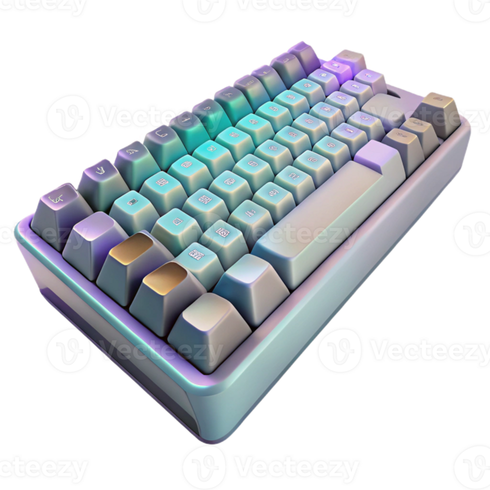 impressive abstract Gaming Keyboard with Mechanical Switches Transparent Background original png