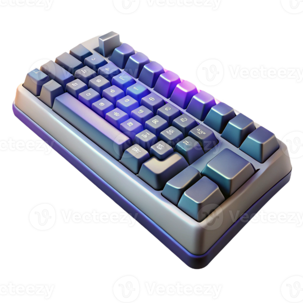 vibrant traditional Gaming Keyboard with Programmable Keys Transparent Background original png